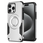 Custodia per telefono ibrida in PC e TPU con vernice metallizzata magnetica, For iPhone 15 Pro Max, For iPhone 15 Pro, For iPhone 15 Plus, For iPhone 15