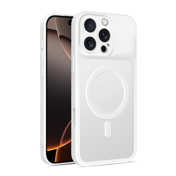 Custodia per telefono ibrida in TPU e PC ultra sottile con finitura satinata e magnete., For iPhone 16 Pro Max, For iPhone 16 Pro, For iPhone 16