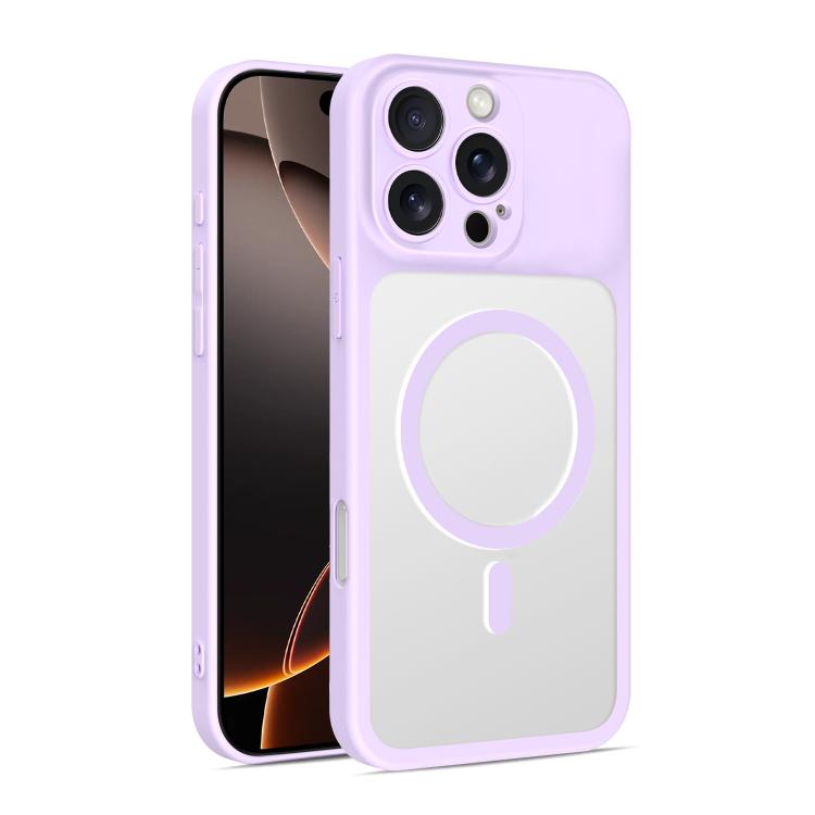 Custodia per telefono ibrida in TPU e PC ultra sottile con finitura satinata e magnete., For iPhone 16 Pro Max, For iPhone 16 Pro, For iPhone 16