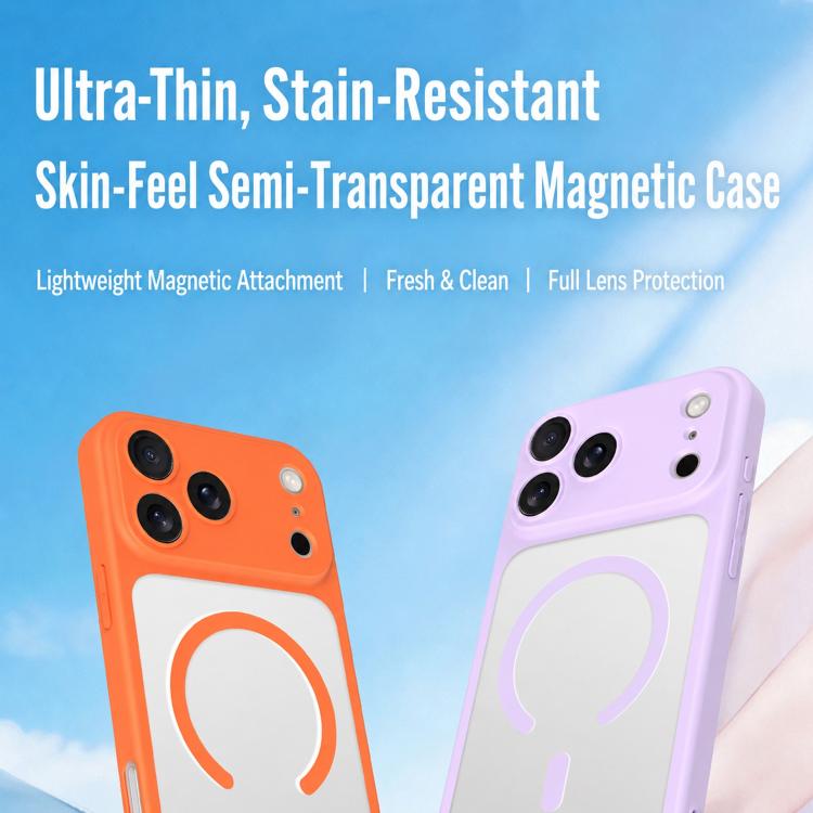 Custodia per telefono ibrida in TPU e PC ultra sottile con finitura satinata e magnete., For iPhone 17 Pro Max, For iPhone 17 Pro, For iPhone 17