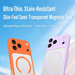 Custodia per telefono ibrida in TPU e PC ultra sottile con finitura satinata e magnete., For iPhone 15 Pro Max, For iPhone 15 Pro, For iPhone 15