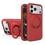 Custodia magnetica per telefono in silicone liquido con supporto girevole, For iPhone 17 Pro Max, For iPhone 17 Pro, For iPhone 17
