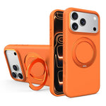Custodia magnetica per telefono in silicone liquido con supporto girevole, For iPhone 17 Pro Max, For iPhone 17 Pro, For iPhone 17