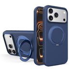 Custodia magnetica per telefono in silicone liquido con supporto girevole, For iPhone 17 Pro Max, For iPhone 17 Pro, For iPhone 17