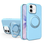Custodia magnetica per telefono in silicone liquido con supporto girevole, For iPhone 17 Pro Max, For iPhone 17 Pro, For iPhone 17