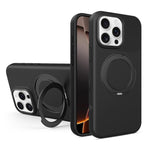 Custodia magnetica per telefono in silicone liquido con supporto girevole, For iPhone 16 Pro Max, For iPhone 16 Pro, For iPhone 16