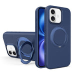 Custodia magnetica per telefono in silicone liquido con supporto girevole, For iPhone 16 Pro Max, For iPhone 16 Pro, For iPhone 16