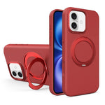 Custodia magnetica per telefono in silicone liquido con supporto girevole, For iPhone 16 Pro Max, For iPhone 16 Pro, For iPhone 16