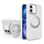 Custodia magnetica per telefono in silicone liquido con supporto girevole, For iPhone 16 Pro Max, For iPhone 16 Pro, For iPhone 16