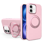 Custodia magnetica per telefono in silicone liquido con supporto girevole, For iPhone 16 Pro Max, For iPhone 16 Pro, For iPhone 16