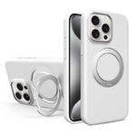 Custodia magnetica per telefono in silicone liquido con supporto girevole, For iPhone 15 Pro Max, For iPhone 15 Pro, For iPhone 15
