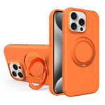 Custodia magnetica per telefono in silicone liquido con supporto girevole, For iPhone 15 Pro Max, For iPhone 15 Pro, For iPhone 15