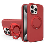 Custodia magnetica per telefono in silicone liquido con supporto girevole, For iPhone 15 Pro Max, For iPhone 15 Pro, For iPhone 15