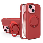 Custodia magnetica per telefono in silicone liquido con supporto girevole, For iPhone 15 Pro Max, For iPhone 15 Pro, For iPhone 15