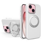 Custodia magnetica per telefono in silicone liquido con supporto girevole, For iPhone 15 Pro Max, For iPhone 15 Pro, For iPhone 15