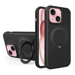 Custodia magnetica per telefono in silicone liquido con supporto girevole, For iPhone 15 Pro Max, For iPhone 15 Pro, For iPhone 15