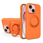 Custodia magnetica per telefono in silicone liquido con supporto girevole, For iPhone 15 Pro Max, For iPhone 15 Pro, For iPhone 15