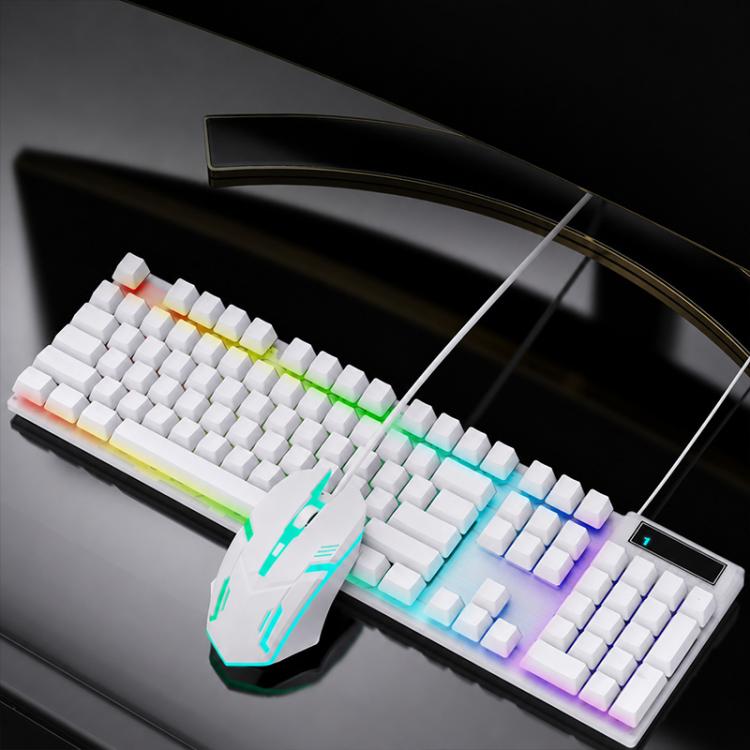 Set tastiera e mouse cablati illuminati SHIPADOO D500