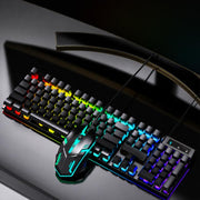 Set tastiera e mouse cablati illuminati SHIPADOO D500