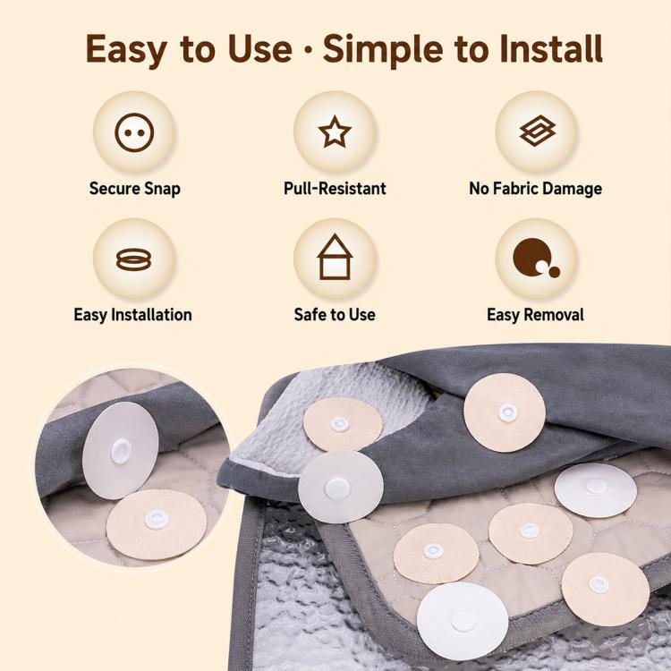 Fibbia di sicurezza anti-sfilacciamento per trapunte, Pair, 4-Pair, 6-Pair