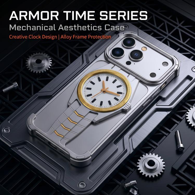 Custodia magnetica per telefono in lega di alluminio con design a orologio., For iPhone 17 Pro Max, For iPhone 17 Pro