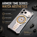 Custodia magnetica per telefono in lega di alluminio con design a orologio., For iPhone 17 Pro Max, For iPhone 17 Pro