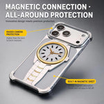 Custodia magnetica per telefono in lega di alluminio con design a orologio., For iPhone 17 Pro Max, For iPhone 17 Pro