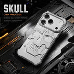 Custodia per telefono in lega di alluminio con design unico a teschio., For iPhone 17 Pro Max, For iPhone 17 Pro
