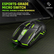 Mouse da gioco USB cablato SHIPADOO G7 7D 8800DPI colorato