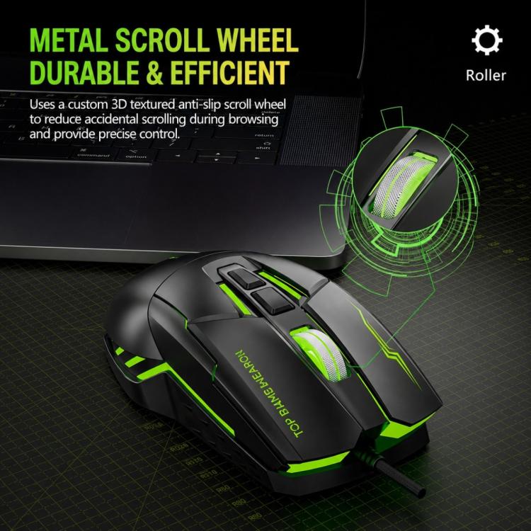 Mouse da gioco USB cablato SHIPADOO G7 7D 8800DPI colorato