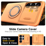 Custodia per telefono con protezione per fotocamera scorrevole, slot per scheda e rotazione a 360 gradi., For Galaxy S26 Ultra 5G, For Galaxy S25 Ultra 5G
