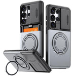 Custodia per telefono con protezione per fotocamera scorrevole, slot per scheda e rotazione a 360 gradi., For Galaxy S26 Ultra 5G, For Galaxy S25 Ultra 5G
