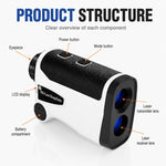 Tachimetro laser portatile HD misuratore distanza 400-1500m