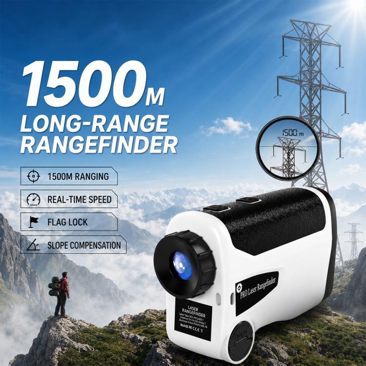 Tachimetro laser portatile HD misuratore distanza 400-1500m
