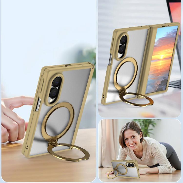 Cerniera girevole a 360°, supporto ad anello magnetico, pellicola protettiva integrata per la custodia del telefono., For  Galaxy Z Fold8 5G, For Galaxy Z Fold8 Ultra 5G, For Galaxy Z Fold7 5G