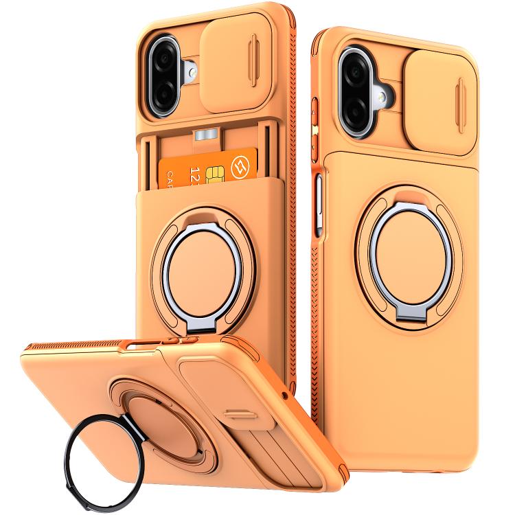 Custodia per telefono con protezione per fotocamera scorrevole, slot per scheda e rotazione a 360 gradi., For Galaxy A56 5G / A37 5G / A27 5G, For Galaxy A06 / A07