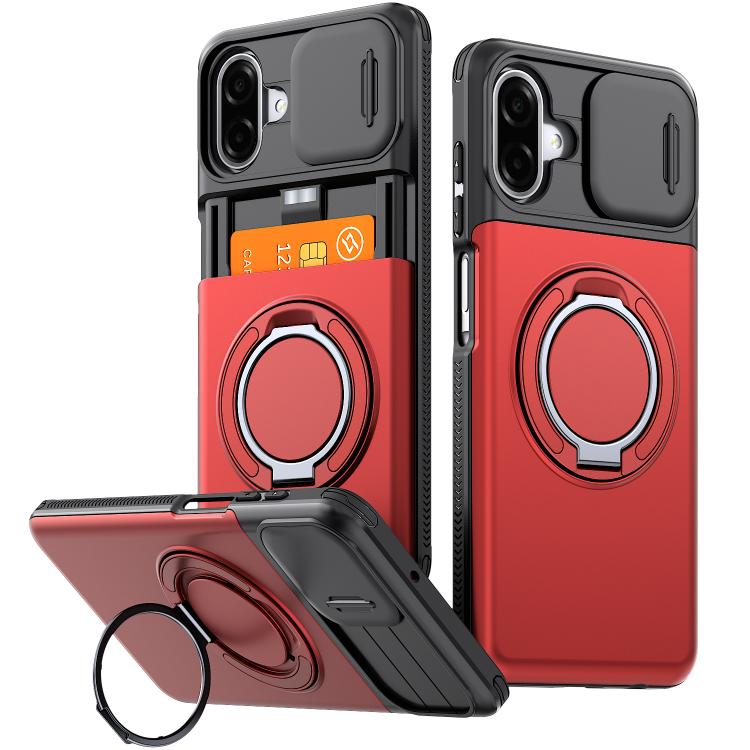 Custodia per telefono con protezione per fotocamera scorrevole, slot per scheda e rotazione a 360 gradi., For Galaxy A56 5G / A37 5G / A27 5G, For Galaxy A06 / A07