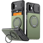 Custodia per telefono con protezione per fotocamera scorrevole, slot per scheda e rotazione a 360 gradi., For Galaxy A56 5G / A37 5G / A27 5G, For Galaxy A06 / A07