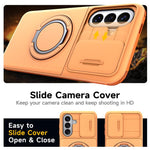 Custodia per telefono con protezione per fotocamera scorrevole, slot per scheda e rotazione a 360 gradi., For Galaxy A56 5G / A37 5G / A27 5G, For Galaxy A06 / A07