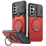 Custodia per telefono con protezione per fotocamera scorrevole, slot per scheda e rotazione a 360 gradi., For Galaxy A56 5G / A37 5G / A27 5G, For Galaxy A06 / A07