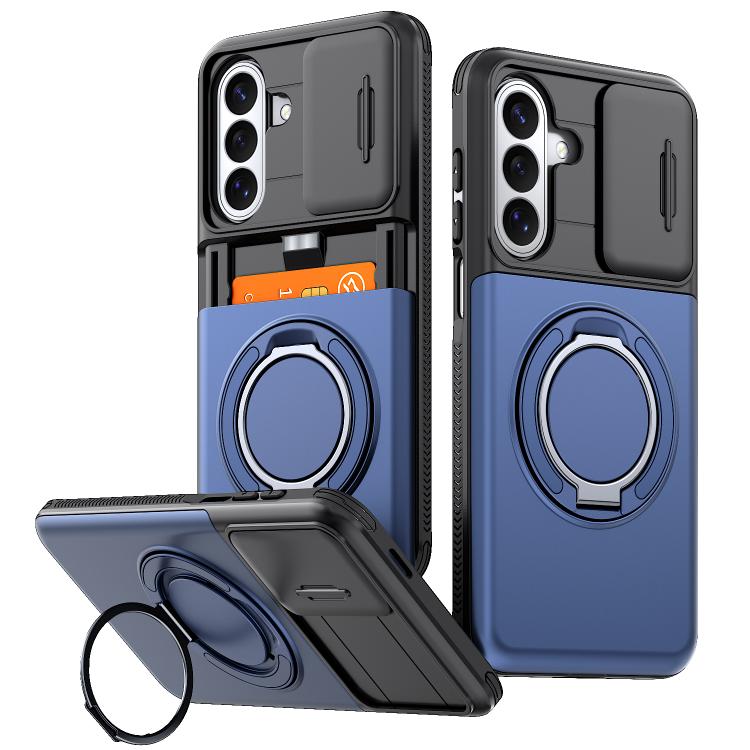 Custodia per telefono con protezione per fotocamera scorrevole, slot per scheda e rotazione a 360 gradi., For Galaxy A56 5G / A37 5G / A27 5G, For Galaxy A06 / A07