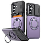 Custodia per telefono con protezione per fotocamera scorrevole, slot per scheda e rotazione a 360 gradi., For Galaxy A56 5G / A37 5G / A27 5G, For Galaxy A06 / A07