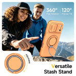 Custodia per telefono con protezione per fotocamera scorrevole, slot per scheda e rotazione a 360 gradi., For iPhone 17 Pro Max, For iPhone 17, For iPhone 16 Pro Max