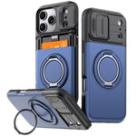 Custodia per telefono con protezione per fotocamera scorrevole, slot per scheda e rotazione a 360 gradi., For iPhone 17 Pro Max, For iPhone 17, For iPhone 16 Pro Max
