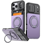 Custodia per telefono con protezione per fotocamera scorrevole, slot per scheda e rotazione a 360 gradi., For iPhone 17 Pro Max, For iPhone 17, For iPhone 16 Pro Max