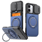 Custodia per telefono con protezione per fotocamera scorrevole, slot per scheda e rotazione a 360 gradi., For iPhone 17 Pro Max, For iPhone 17, For iPhone 16 Pro Max