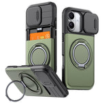 Custodia per telefono con protezione per fotocamera scorrevole, slot per scheda e rotazione a 360 gradi., For iPhone 17 Pro Max, For iPhone 17, For iPhone 16 Pro Max