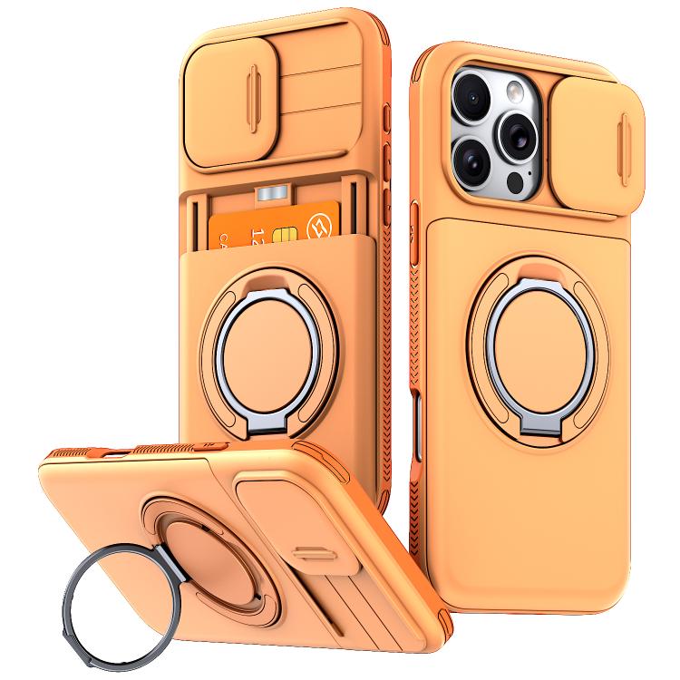 Custodia per telefono con protezione per fotocamera scorrevole, slot per scheda e rotazione a 360 gradi., For iPhone 17 Pro Max, For iPhone 17, For iPhone 16 Pro Max