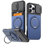 Custodia per telefono con protezione per fotocamera scorrevole, slot per scheda e rotazione a 360 gradi., For iPhone 17 Pro Max, For iPhone 17, For iPhone 16 Pro Max