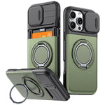 Custodia per telefono con protezione per fotocamera scorrevole, slot per scheda e rotazione a 360 gradi., For iPhone 17 Pro Max, For iPhone 17, For iPhone 16 Pro Max